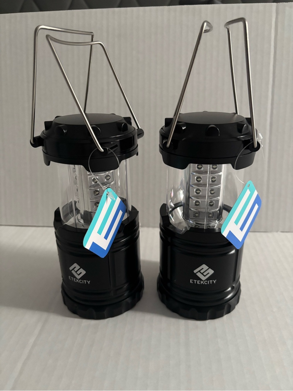 New LED Camping Lantern - Black-Battery Included, 2 Pack